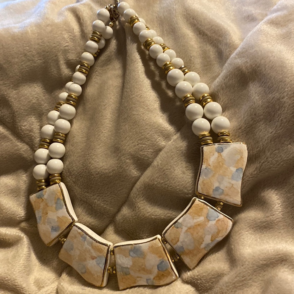 Vintage ceramic necklace